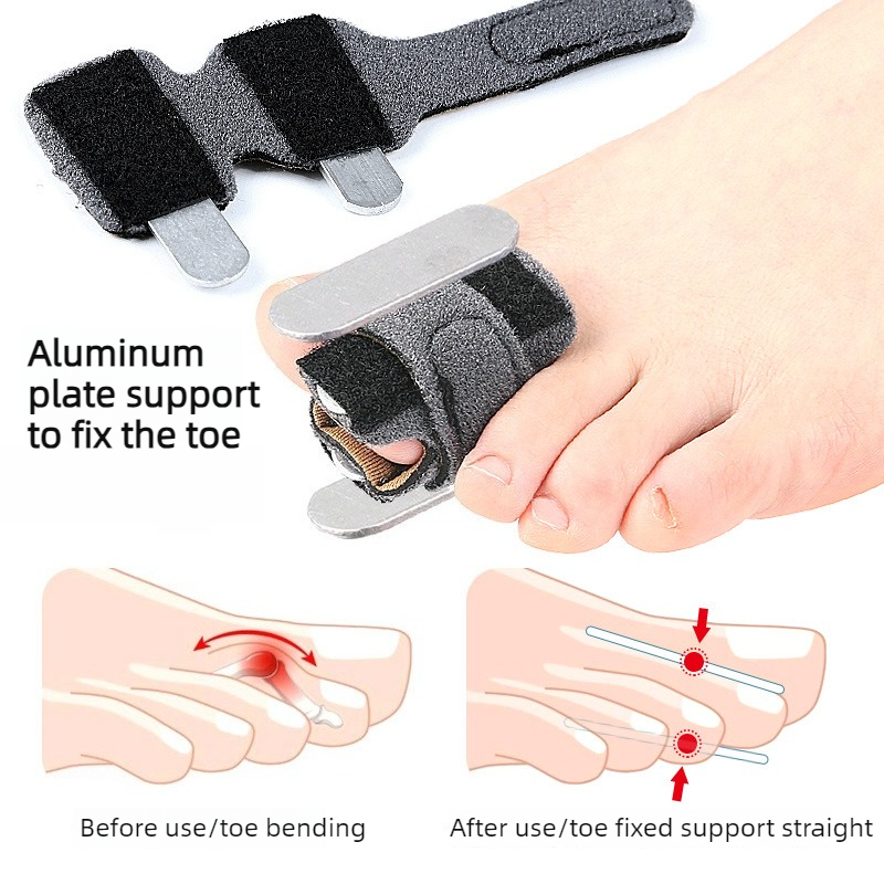 Adjustable Toe Splint Wraps, Hammer Toe Corrector for Curled/Claw Toes, Aluminum Brace Support for Daily Wear V1265-AU-238-2