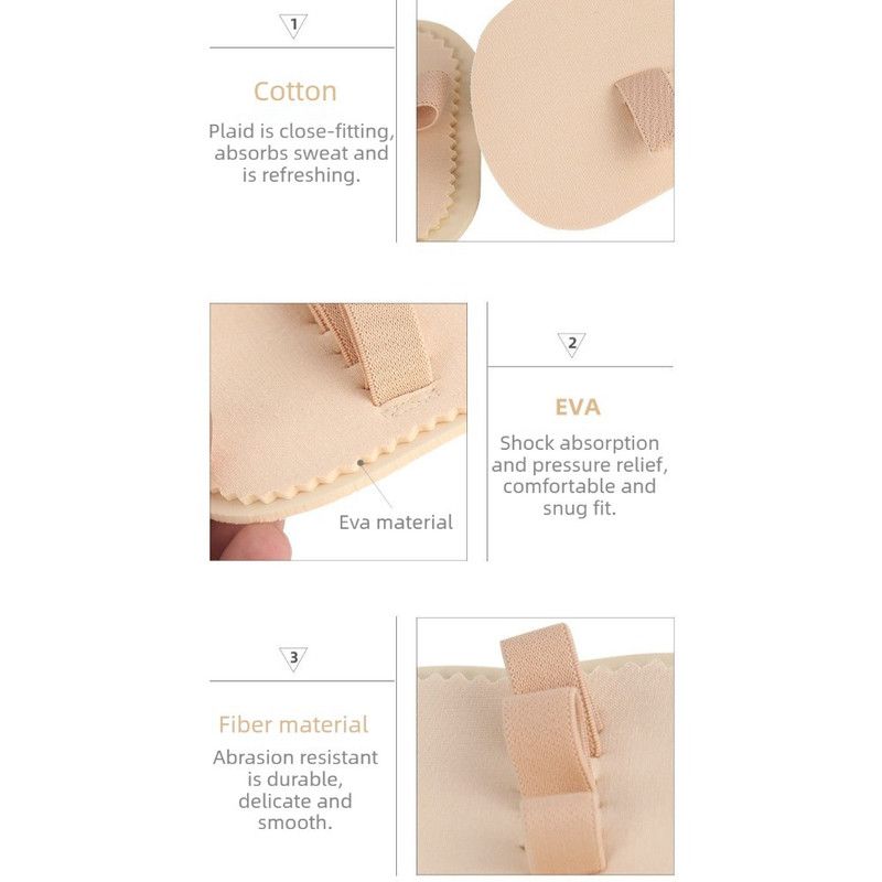 3-Hole Toe Corrector Pads, Bunion & Overlapping Toe Straightener, Hammer Toe EVA Cushion Inserts (1 Pair) V1265-AU-239-2