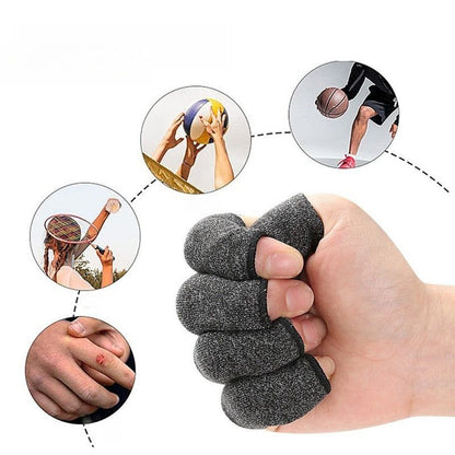 10PCS Elastic Compression Finger Sleeves, Breathable Support Protectors for Sports & Daily Use-M V1265-AU-240-M-10