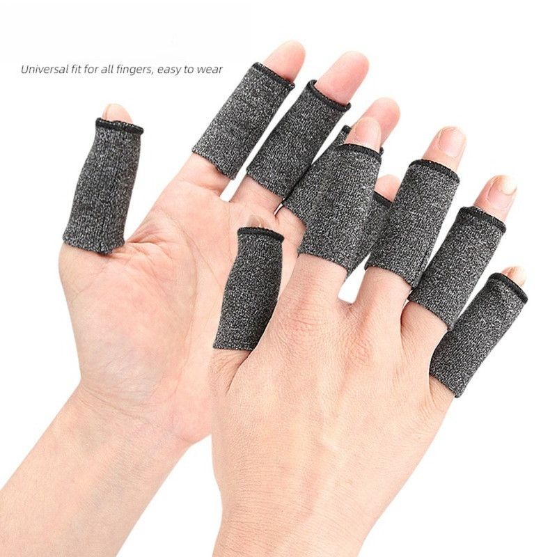 10PCS Elastic Compression Finger Sleeves, Breathable Support Protectors for Sports & Daily Use-M V1265-AU-240-M-10