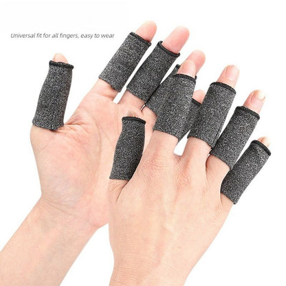 10PCS Elastic Compression Finger Sleeves, Breathable Support Protectors for Sports & Daily Use-M V1265-AU-240-M-10