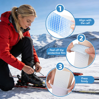 2PCS Self-Adhesive Gel Pads for Ski Boots, Anti-Friction Shock Absorbing Liners, Reusable & Washable V1265-AU-243-LAN-2