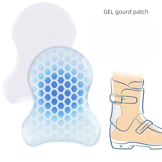 2PCS Gourd-Shaped Gel Pads for Ski Boots, Self-Adhesive Shock Absorbing Heel Liners, Reusable & Washable V1265-AU-244-LAN-2
