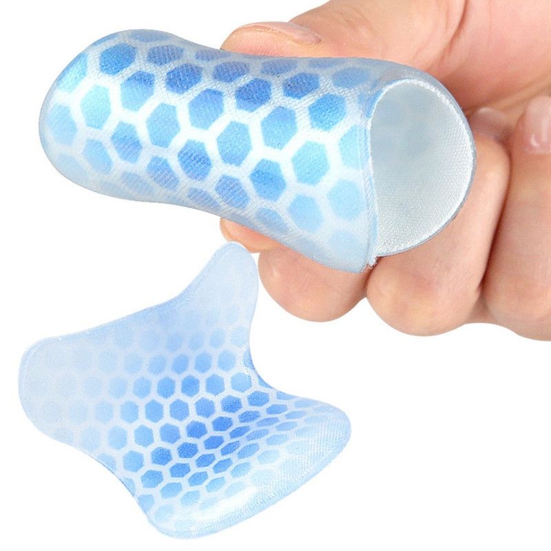 2PCS Gourd-Shaped Gel Pads for Ski Boots, Self-Adhesive Shock Absorbing Heel Liners, Reusable & Washable V1265-AU-244-LAN-2