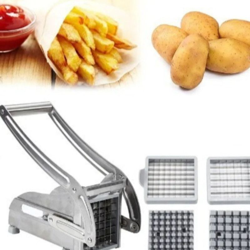 Stainless Steel Potato Cutter, Manual Multi-Functional Vegetable Dicer for Potato Cucumber Carrot V1265-AU-247-YIN