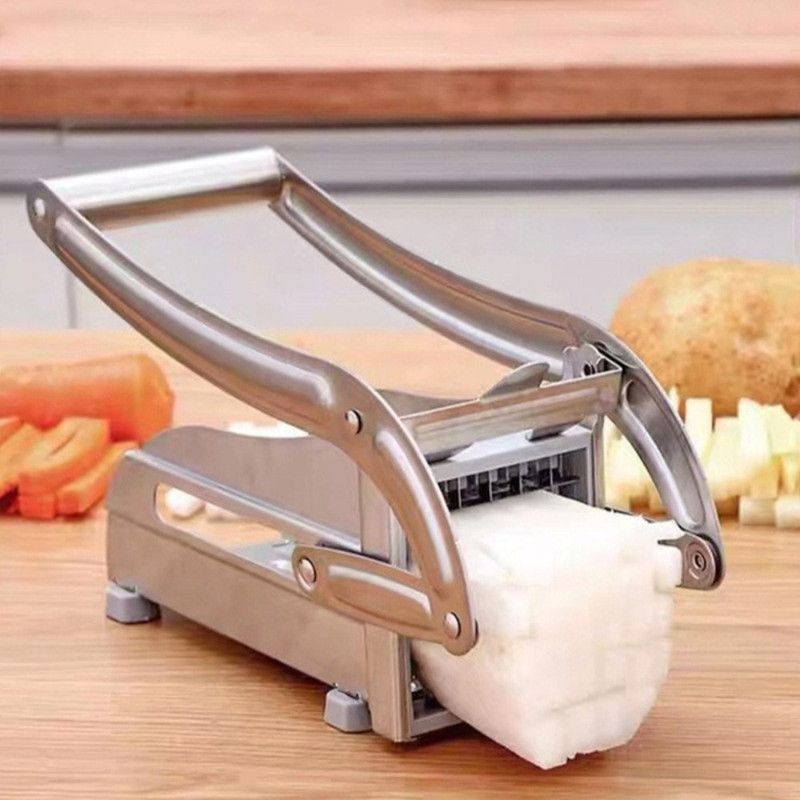 Stainless Steel Potato Cutter, Manual Multi-Functional Vegetable Dicer for Potato Cucumber Carrot V1265-AU-247-YIN