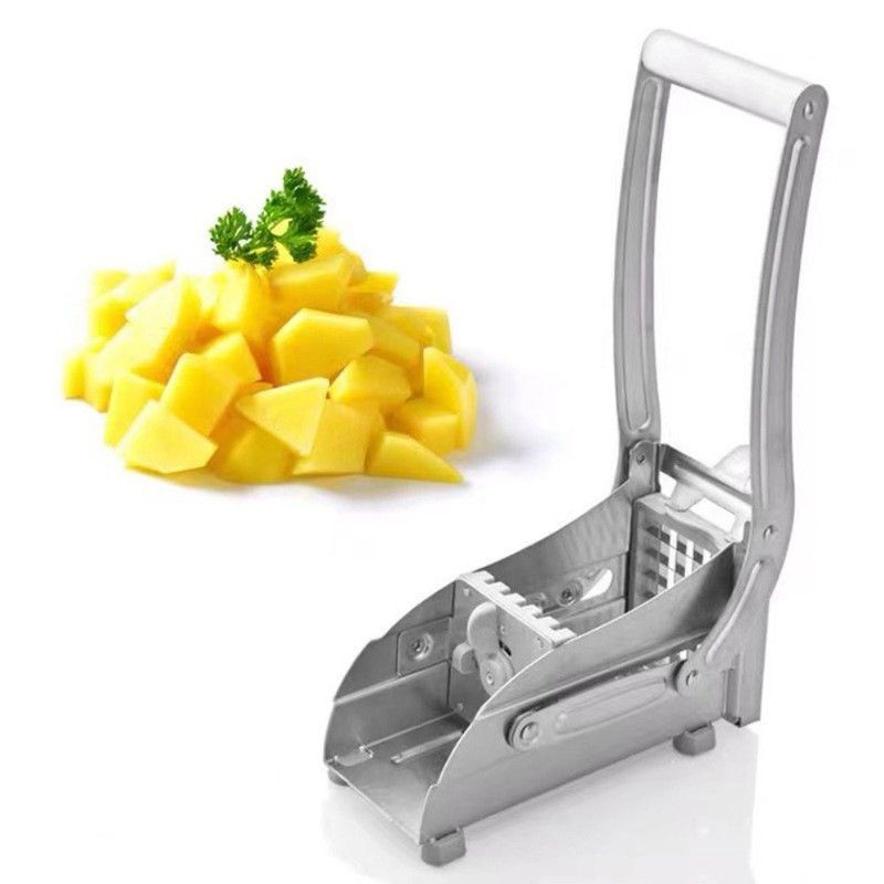 Stainless Steel Potato Cutter, Manual Multi-Functional Vegetable Dicer for Potato Cucumber Carrot V1265-AU-247-YIN