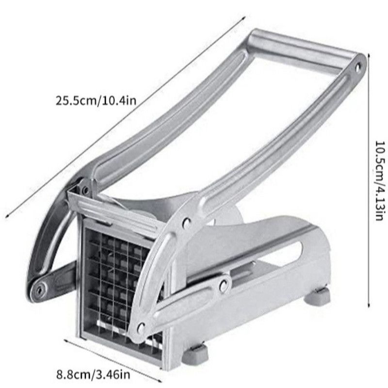 Stainless Steel Potato Cutter, Manual Multi-Functional Vegetable Dicer for Potato Cucumber Carrot V1265-AU-247-YIN