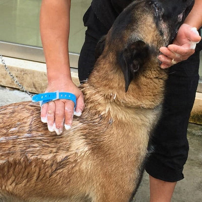 Multi-Functional Pet Shower Brush with Hose, Silicone Massage Sprayer for Dog Cat Bath Cleaning V1265-AU-253-LAN