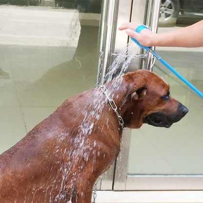 Multi-Functional Pet Shower Brush with Hose, Silicone Massage Sprayer for Dog Cat Bath Cleaning V1265-AU-253-LAN