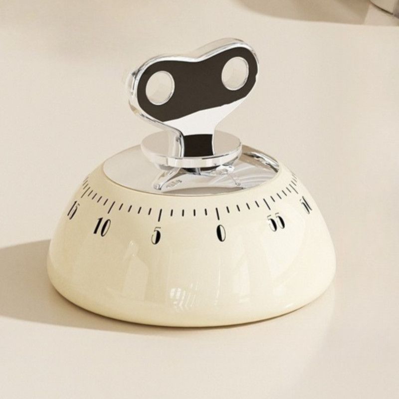 Vintage Magnetic Mechanical Kitchen Timer, 60-Minute Countdown Timer for the Fridge, Battery-Free Cooking V1265-AU-259-BAI