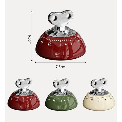 Vintage Magnetic Mechanical Kitchen Timer, 60-Minute Countdown Timer for the Fridge, Battery-Free Cooking V1265-AU-259-BAI