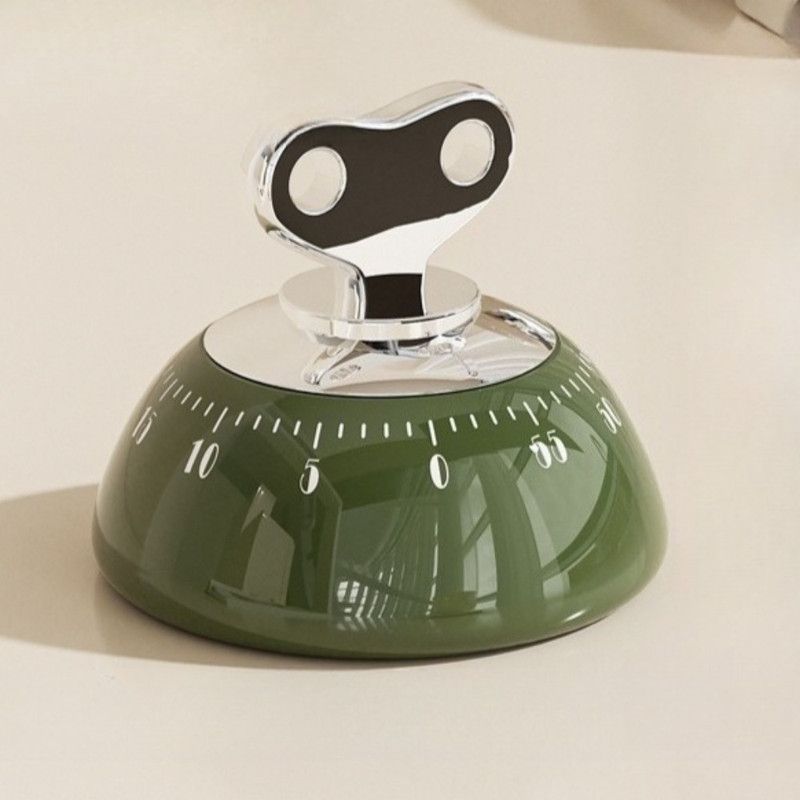 Vintage Magnetic Mechanical Kitchen Timer, 60-Minute Countdown Timer for the Fridge, Battery-Free Cooking V1265-AU-259-LV