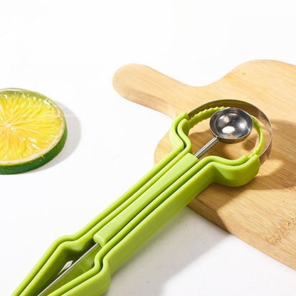 3-in-1 Stainless Steel Fruit Carving Scoop, Multi-Function Melon Seed Remover Kitchen Tool V1265-AU-261-LV