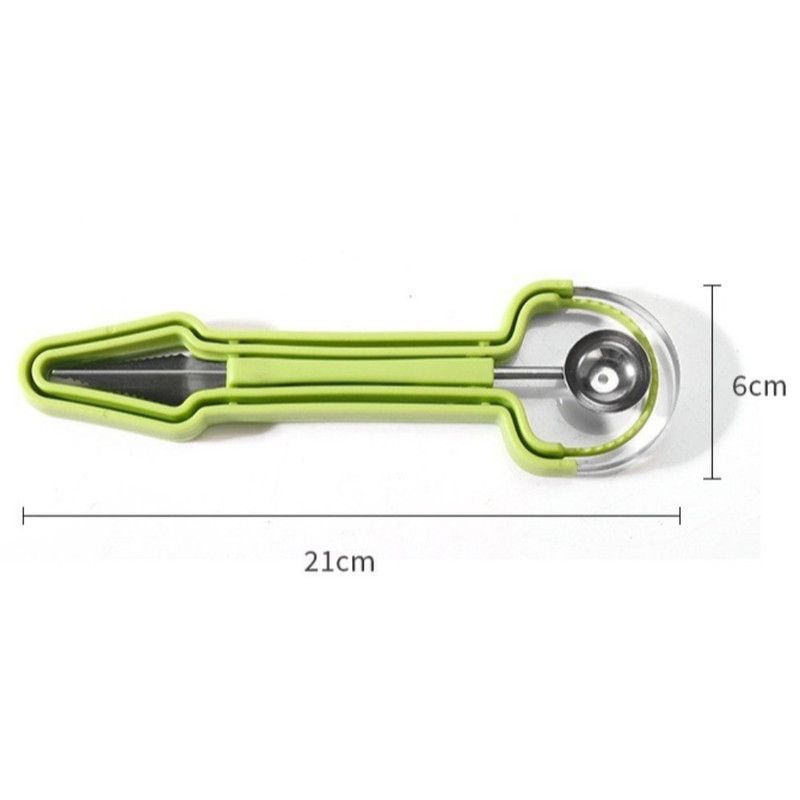 2-Piece 3-in-1 Stainless Steel Fruit Carving Scoop, Multi-Function Melon Seed Remover Kitchen Tool V1265-AU-261-LV-2