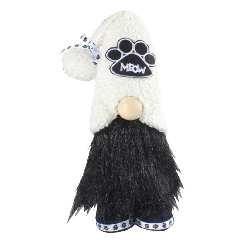 1pc Plush standing gnome doll - faceless old man figurine, festive tabletop ornament and gift.DOG series V1265-CH-17
