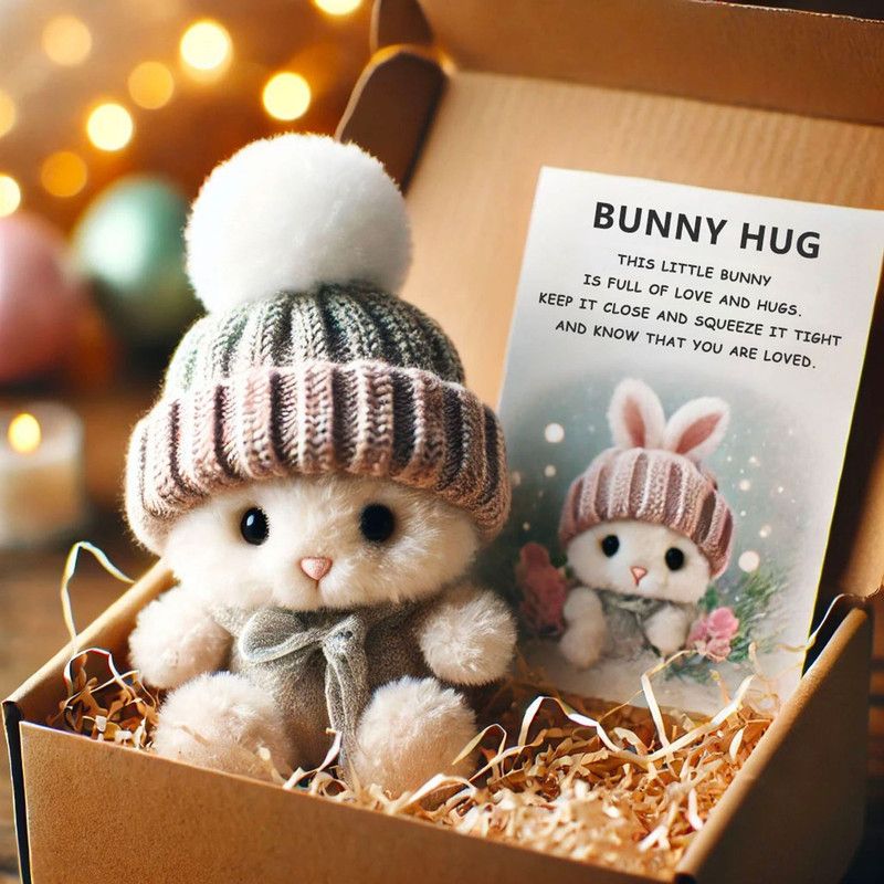 Hug Bunny Easter Gift Box - White V1265-CH-19