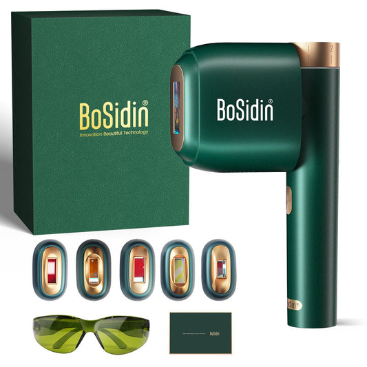 Laser Hair Removal, BoSidin IPL Hair Removal with Painless Ice-Cooling, 2-in-1 Face SR Rejuvenation, 6+1 V1265-D-1178