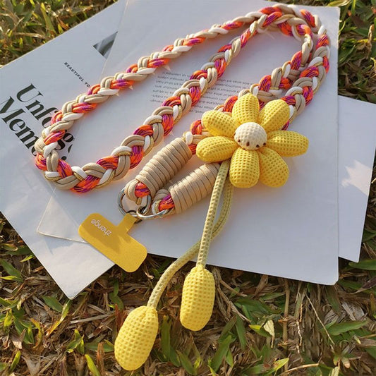 1PC Crossbody Phone Strap, Adjustable Anti-Theft Phone Lanyard, Unisex, Essential for Travel,Orange and white V1265-DZSB-02