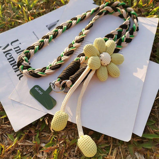 1PC Crossbody Phone Strap, Adjustable Anti-Theft Phone Lanyard, Unisex, Essential for Travel,Black and green V1265-DZSB-03