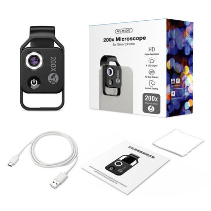 HD 200x Portable Microscope Lens for Smartphones - Kids Educational Science Toy, Biological Experiment Tool V1265-DZSB-05