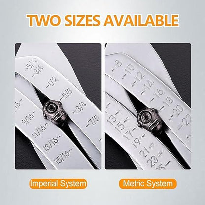 Portable Precise Thread Size Checker Keychain,Bolt Size Finder Keychain,Precise Bolt Sizes Finder Keychains V1265-GJ-02