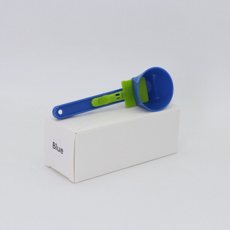 Leak-proof coffee scoop,Sliding coffee funnel,Coffee scoop with measurements,Coffee bar tool,1pc,blue V1265-JD-01