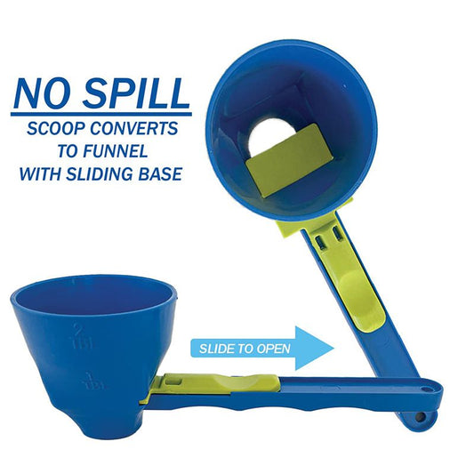 Leak-proof coffee scoop,Sliding coffee funnel,Coffee scoop with measurements,Coffee bar tool,1pc,green V1265-JD-02