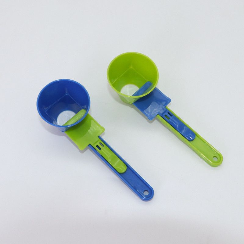 Leak-proof coffee scoop,Sliding coffee funnel,Coffee scoop with measurements,Coffee bar tool,1pc,green V1265-JD-02