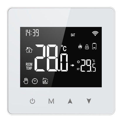 WiFi Wireless Smart Thermostat - For Water/Gas Boilers, LCD Screen, Programmable, Low Power Consumption V1265-JD-06