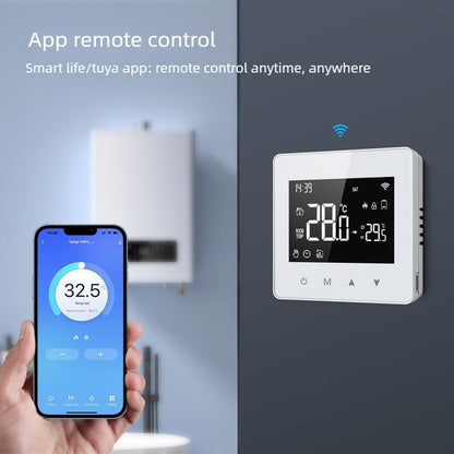 WiFi Wireless Smart Thermostat - For Water/Gas Boilers, LCD Screen, Programmable, Low Power Consumption V1265-JD-06