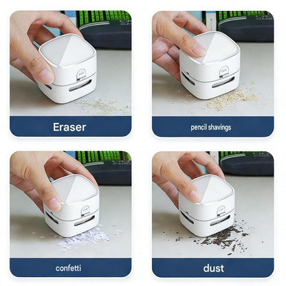 Electric Handheld Household Vacuum - Portable Desktop Vacuum Cleaner - White V1265-JD-08