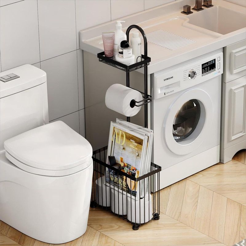 Bathroom Tissue Holder - Wall-Mounted Storage Rack for Home V1265-JJ-01