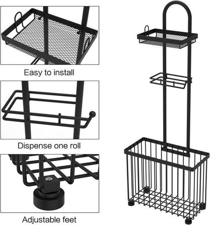 Bathroom Tissue Holder - Wall-Mounted Storage Rack for Home V1265-JJ-01