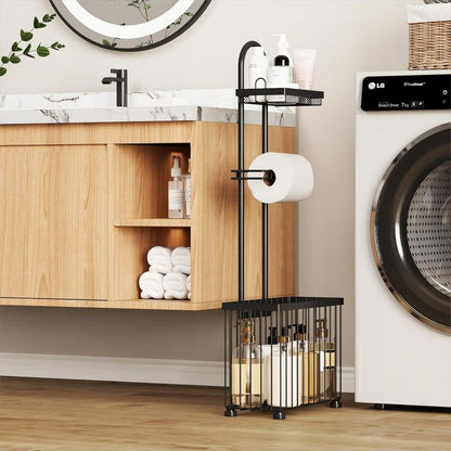 Bathroom Tissue Holder - Wall-Mounted Storage Rack for Home V1265-JJ-01