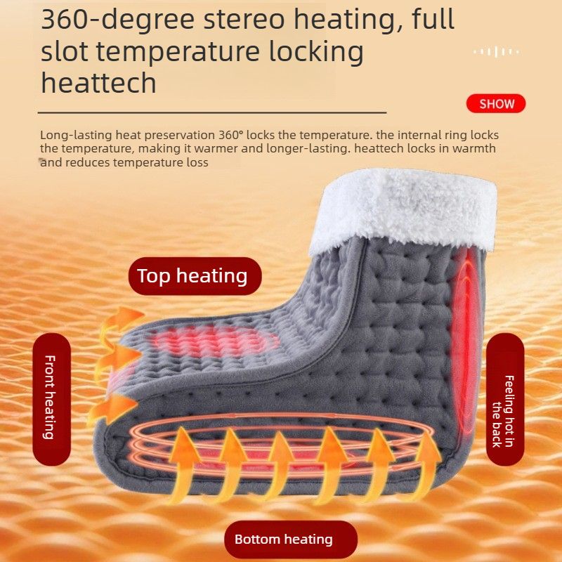 Constant Temperature Electric Heated Foot Warmer - Plug-in for Winter Office Use V1265-JK-03