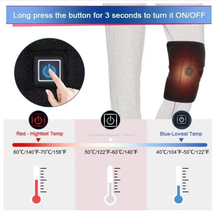 Heated Knee Massager for Warmth and Relief - Unisex V1265-JK-05