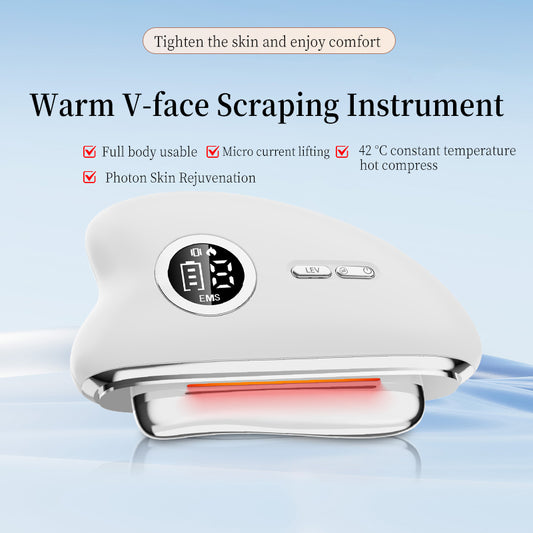 3-Speed Adjustable Smart Gua Sha Device - Photon Skin Rejuvenation Beauty Tool - EMS Microcurrent Lifting - V1265-ME-S2402B