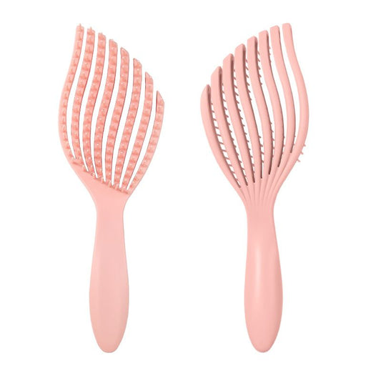 1PC Mermaid Fish Bone Brush - Wet & Dry Detangling Brush - High-Elasticity Wide-Tooth Comb, Tangle-Free - V1265-MR-02