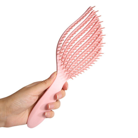 1PC Mermaid Fish Bone Brush - Wet & Dry Detangling Brush - High-Elasticity Wide-Tooth Comb, Tangle-Free - V1265-MR-02