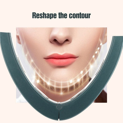 Red & Blue LED Light Therapy Beauty Device with Microcurrent EMS, Constant Temperature Magnetic Heat, and V1265-MR-07