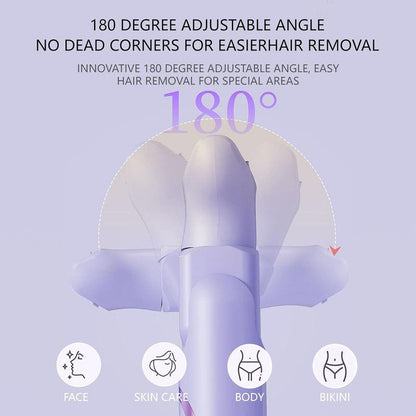 Digital Display Type-C Multi-Functional Electric Hair Remover for Women - Pink V1265-MR-11