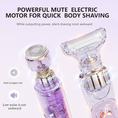 Digital Display Type-C Multi-Functional Electric Hair Remover for Women - Pink V1265-MR-11