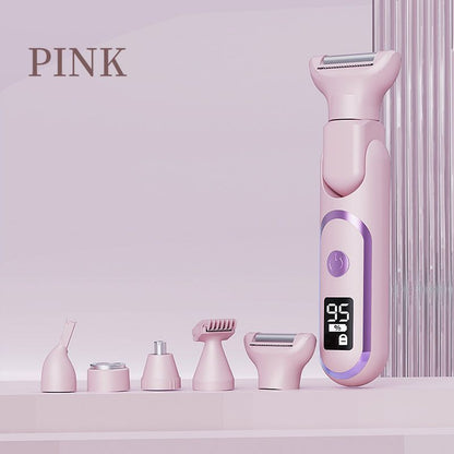 Digital Display Type-C Multi-Functional Electric Hair Remover for Women - Purple V1265-MR-12