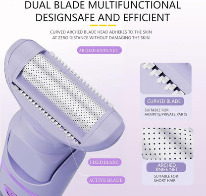 Digital Display Type-C Multi-Functional Electric Hair Remover for Women - Yellow V1265-MR-13