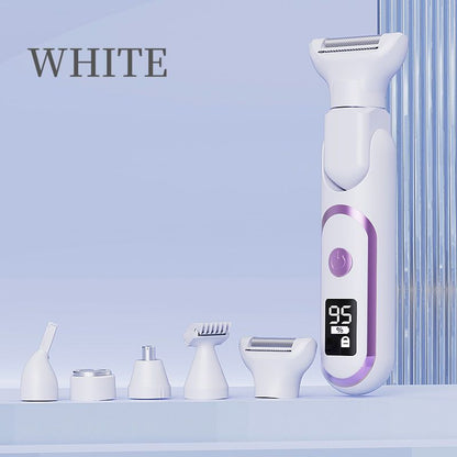 Digital Display Type-C Multi-Functional Electric Hair Remover for Women - White V1265-MR-14
