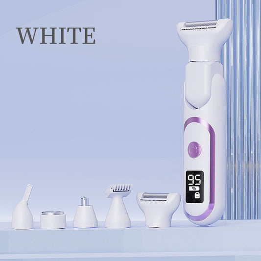 Digital Display Type-C Multi-Functional Electric Hair Remover for Women - White V1265-MR-14