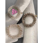 3-Pack Simple & Stylish Crystal Hair Ties for Women - Ponytail Elastic & Bracelet 2-in-1 V1265-NSPS-02