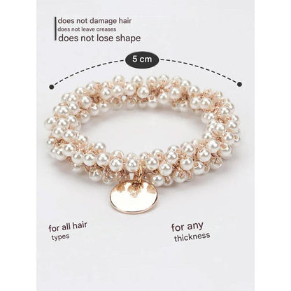 3-Pack Simple & Stylish Crystal Hair Ties for Women - Ponytail Elastic & Bracelet 2-in-1 V1265-NSPS-02