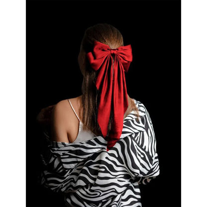 Long Bow Hair Clips for Women Hair Accessories-Red V1265-NSPS-03